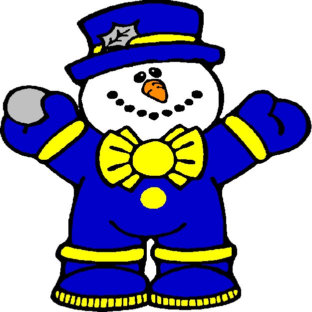 30 Custom Blue Winter Snowman Personalized Address Labels