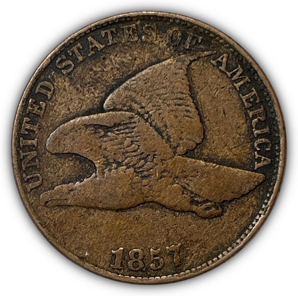 1857 Flying Eagle Cent Very Fine VF Coin #6764