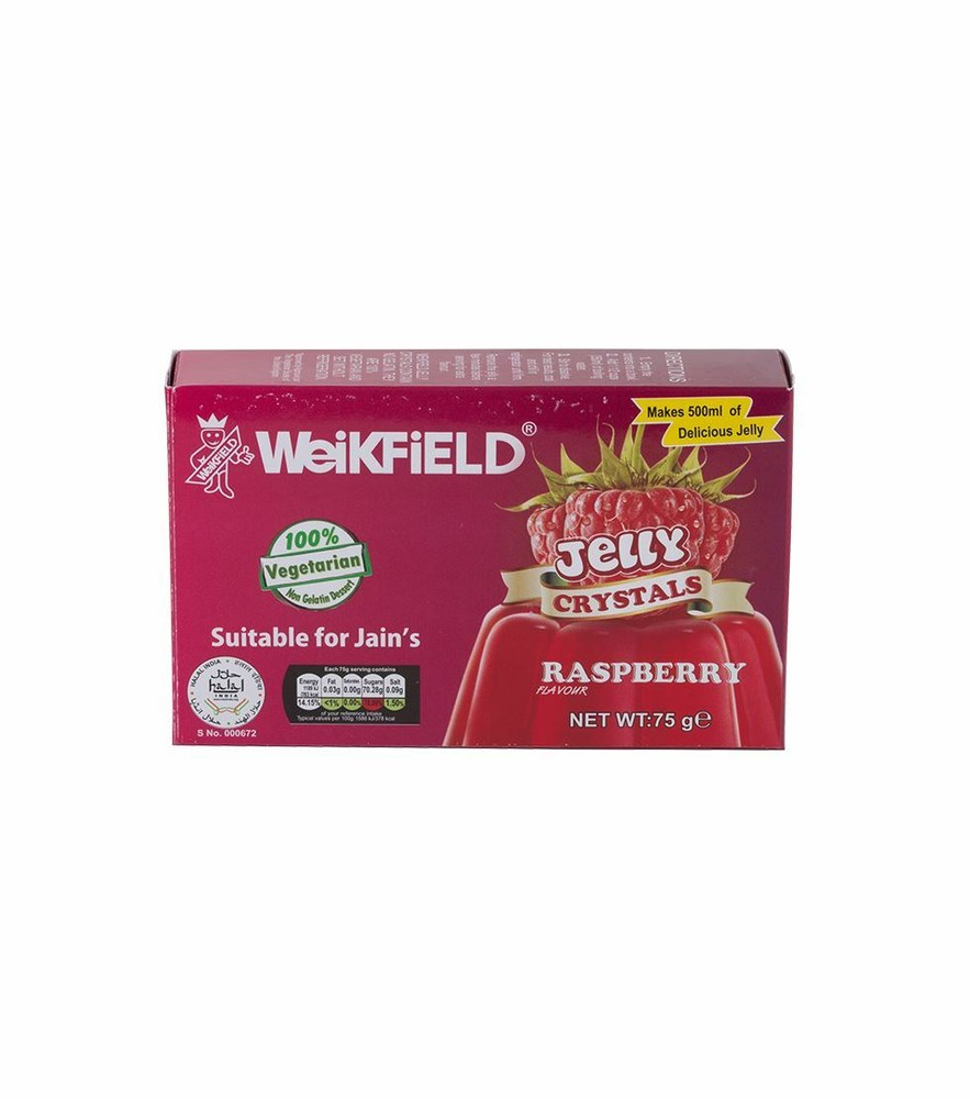 Weikfield Raspberry Jelly Crystals - 75g - (pack of 3)