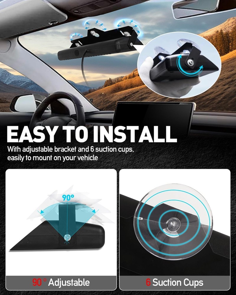 HLauto 2002L Emergency Dash Strobe Lights Red White 48LED