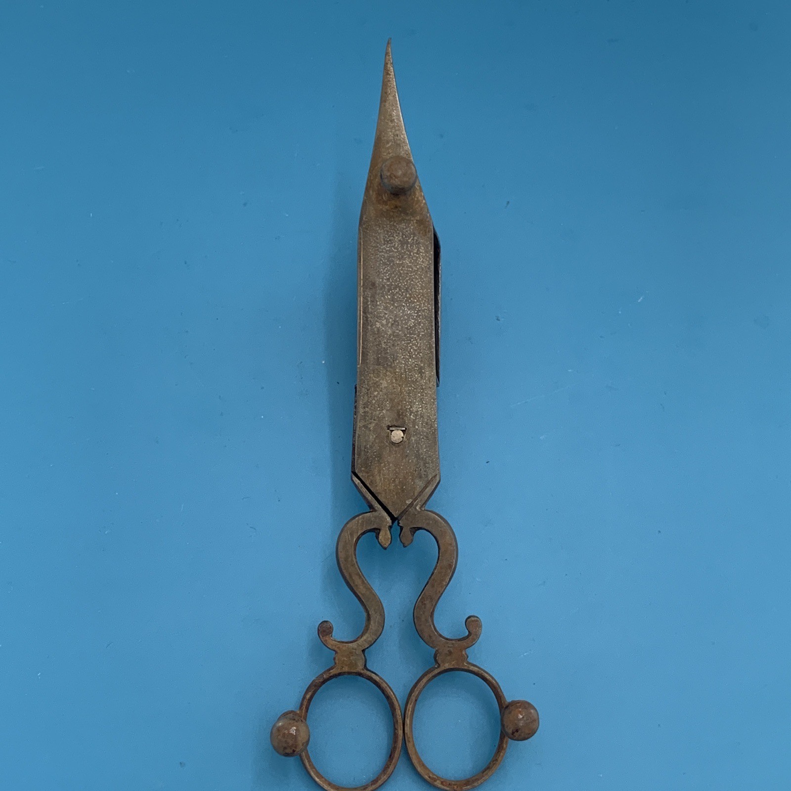 Antique 19th Century Victorian English Candle Snuffer Wick Cutter Scissors ~7”