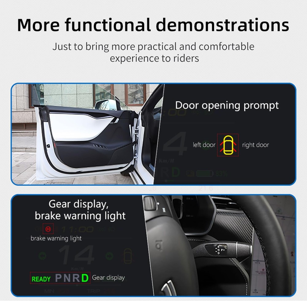 Dashboard Display for Tesla Model Y Model 3 2019-2025 CarPlay Android Auto