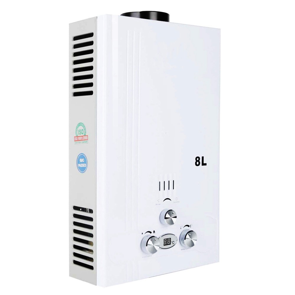8L Propane Tankless Water Heater Gas LPG On Demand Water Heater Water Boiler