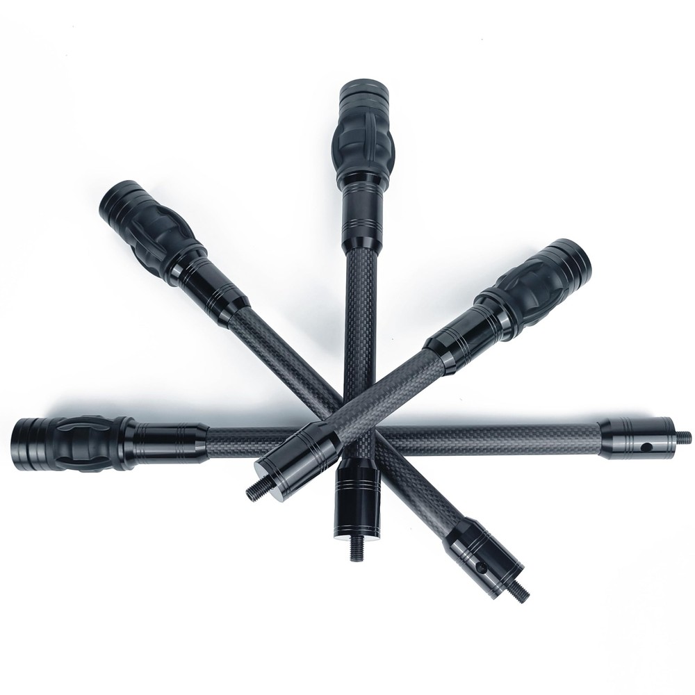 Carbon Archery Bow Stabilizer Single Side Adjustable V-Bar Mount Quick Discon...