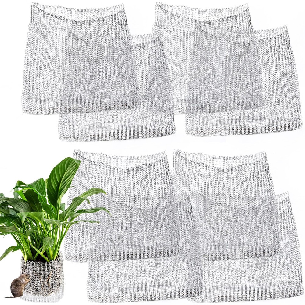 8 PCS 5 Gallon Root Guard Gopher Proof Wire Basket Stainless Steel Silver