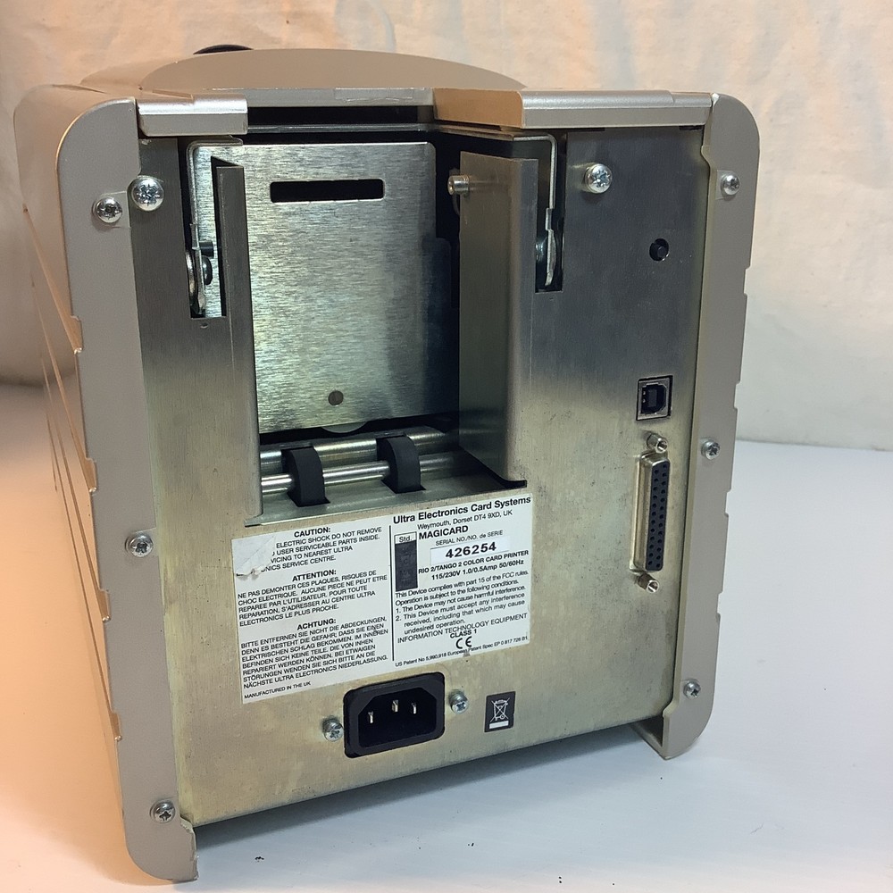 Magicard Rio 2E Std Single-Sided ID Card Printer USB LAN Serial No Feeder&Hopper