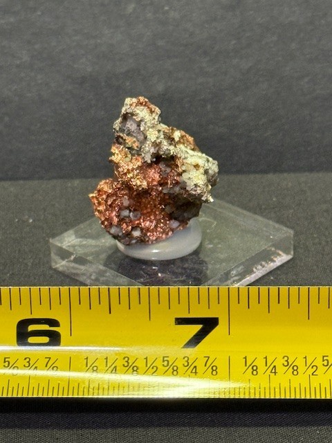NICE THUMBNAIL SIZED COPPER-SILVER "HALF BREED", HOUGHTON MINE , MICHIGAN