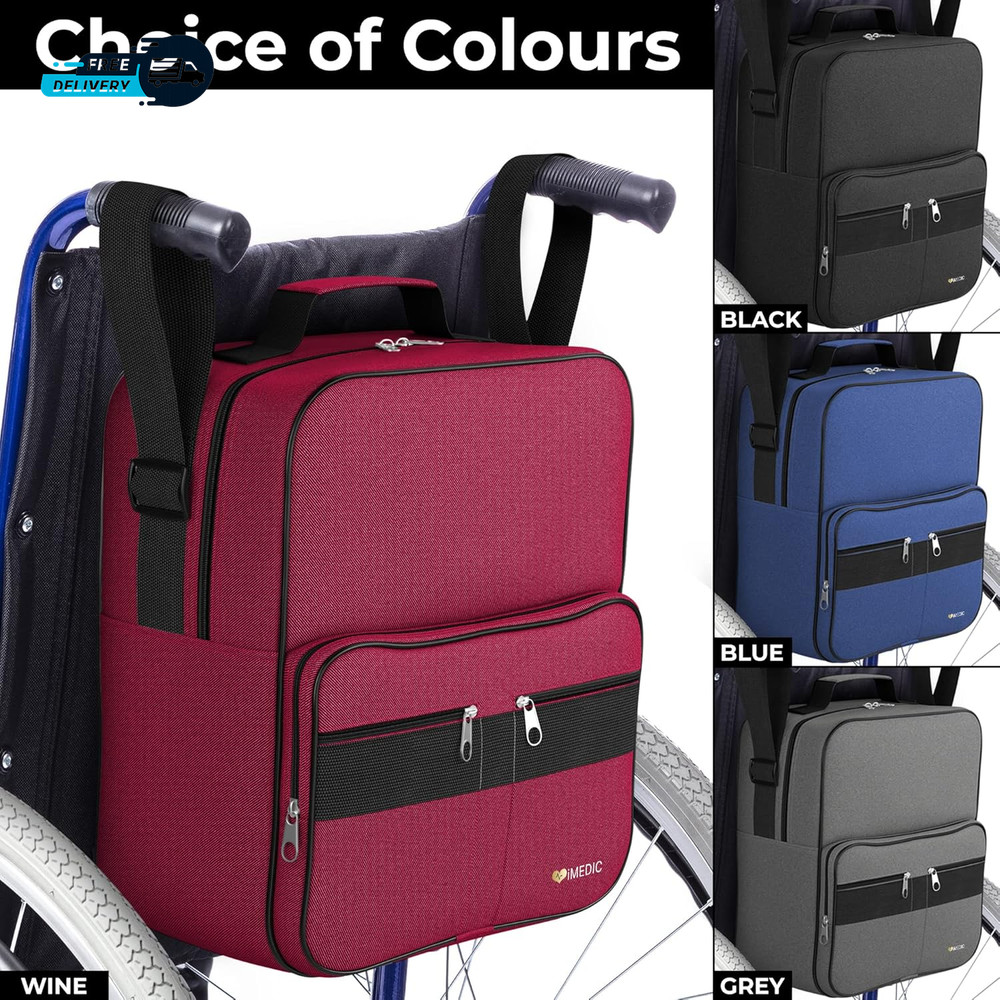 Deluxe Wheelchair Bag – Storage Backpack for Adults – Hangs Securely