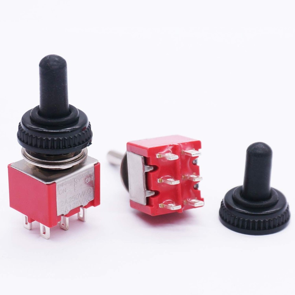Twidec/10Pcs Mini Toggle Switch DPDT 3 Position 6 Pins 6Pin ON-OFF-ON