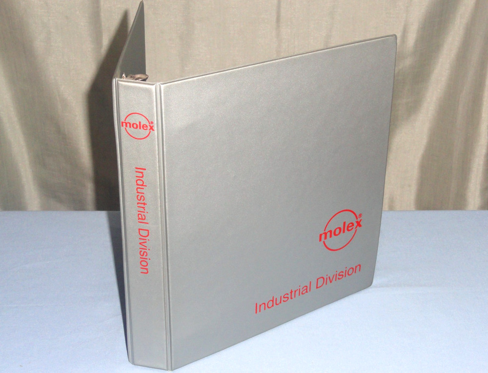 Vintage Molex Electronics Industrial Division 3 Ring Binder Notebook