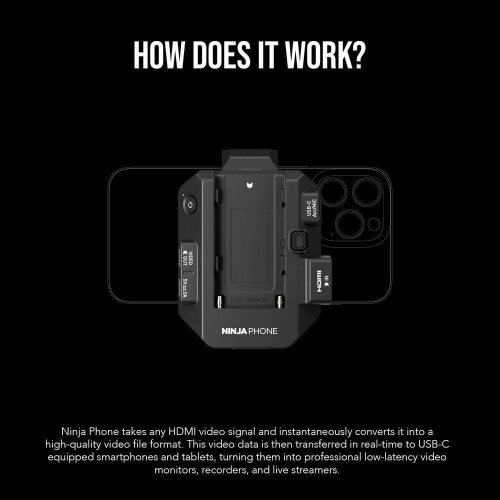Atomos Ninja 10 Bit Video Co Processor Phone with AtomX Monitor Mount Bundle
