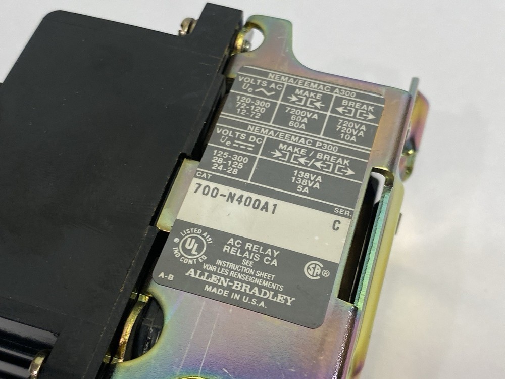 Allen Bradley 700-N400A1 Ser. C AC Control Relay