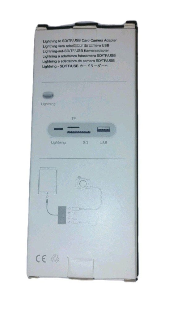 4in1 USB to Card Reader Adapter USB Camera Micro SD Memory Slot for iPhone iPad