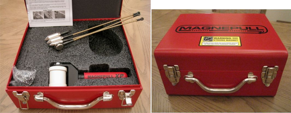 Magnepull XP1000LC + 4 Magnets Stud Cable Puller Fishing System Kit Metal Case