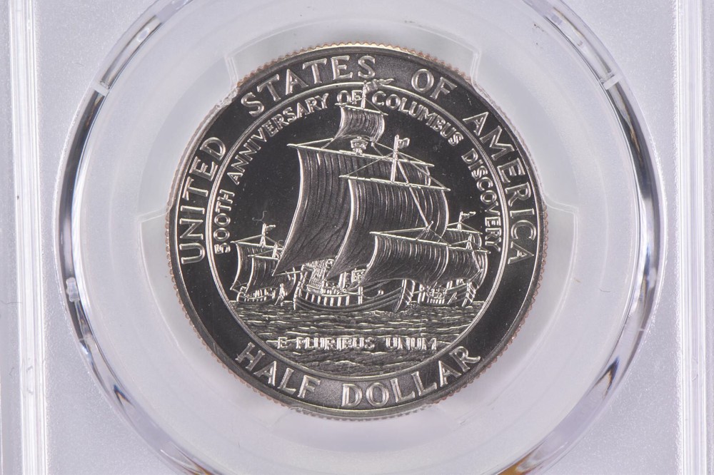 1992 -D MS70 Columbus Commemorative Half Dollar PCGS Blue Label