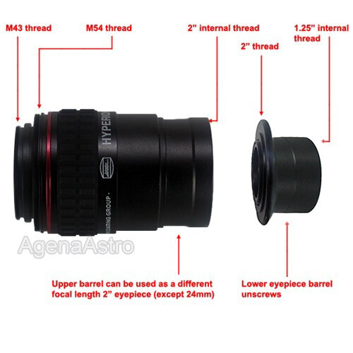 Baader 1.25" & 2" Hyperion Modular Eyepiece - 10mm # HYP-10 2454610