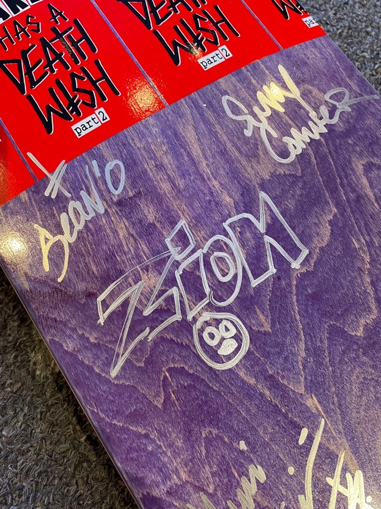 Signed Baker Has A Deathwish Deck 8.5x32