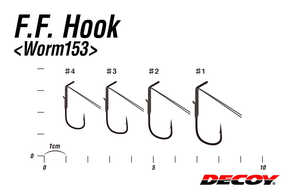 Decoy Worm 153FF Hover Shot Hook for Hover Strolling Technique - Choose Size