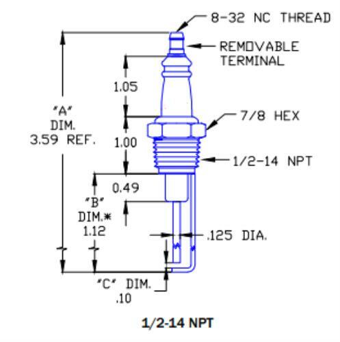 Gas Igniter Replacement for Auburn I-64-4 and Crown CA478