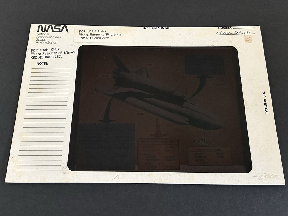 1978 NASA KSC Space Shuttle Vehicle Specifications Presentation Transparency-431