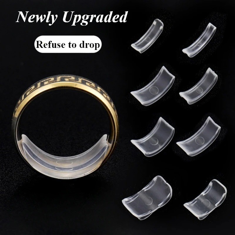 Ring Size Adjuster Invisible Clear Silicone Ring Resizer Reducer for Loose Rings