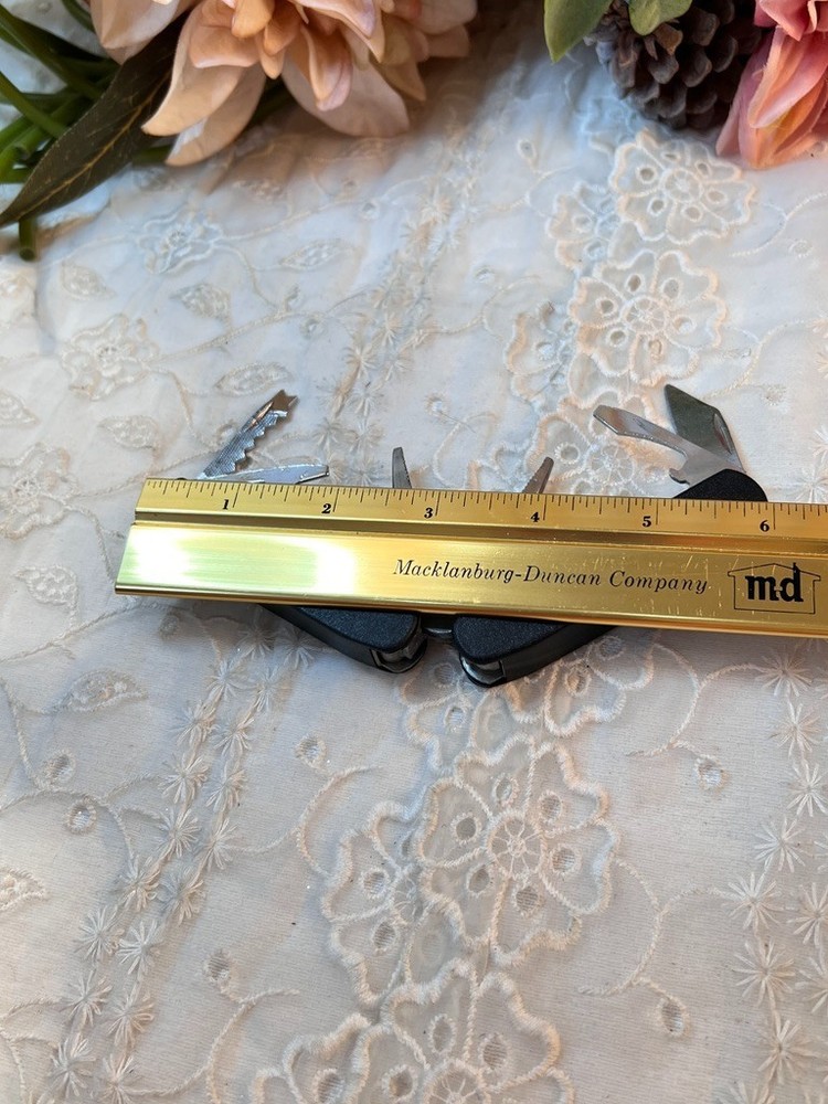 Folding Multi Tool with Carrying Case Black Handle