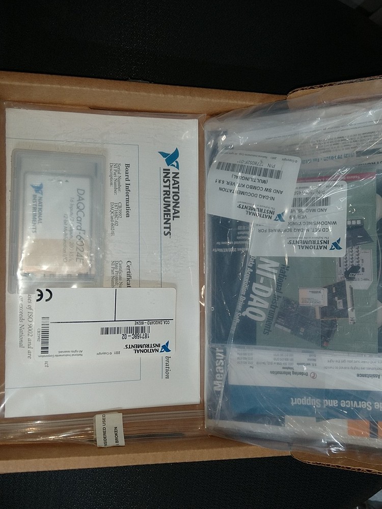 National Instruments DAQCard-6024E NI DAQ Card PCMCIA Analog Input Multifunction