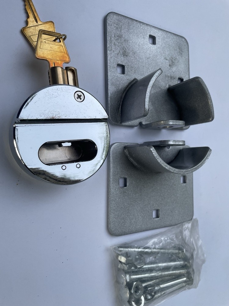 Puck Lock Solid Steel Hidden Shackle Lock & Hasp Anti-Theft Work Door Secure