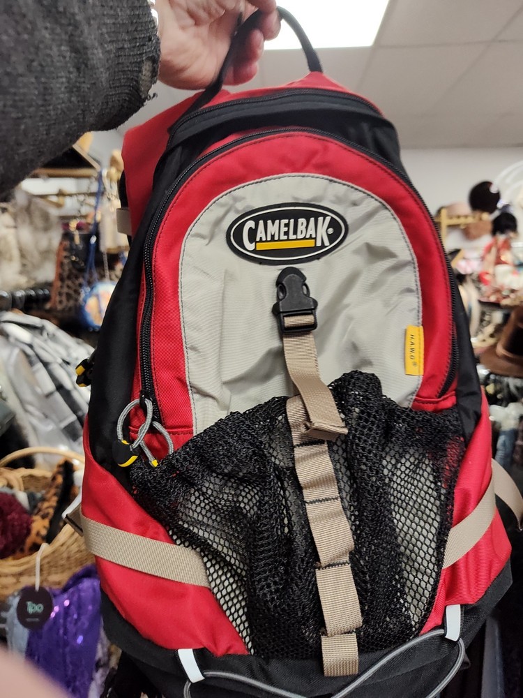 Camelback Backpack Hydration Cycling Hiking Camping Black/red  w/Bladder