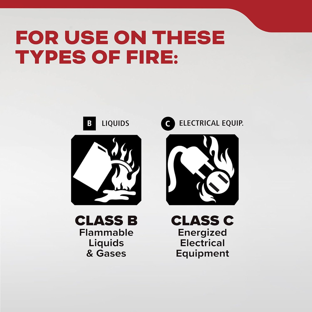 Basic Fire Extinguisher for Home, Office, Residential, Single-Use, 5BC