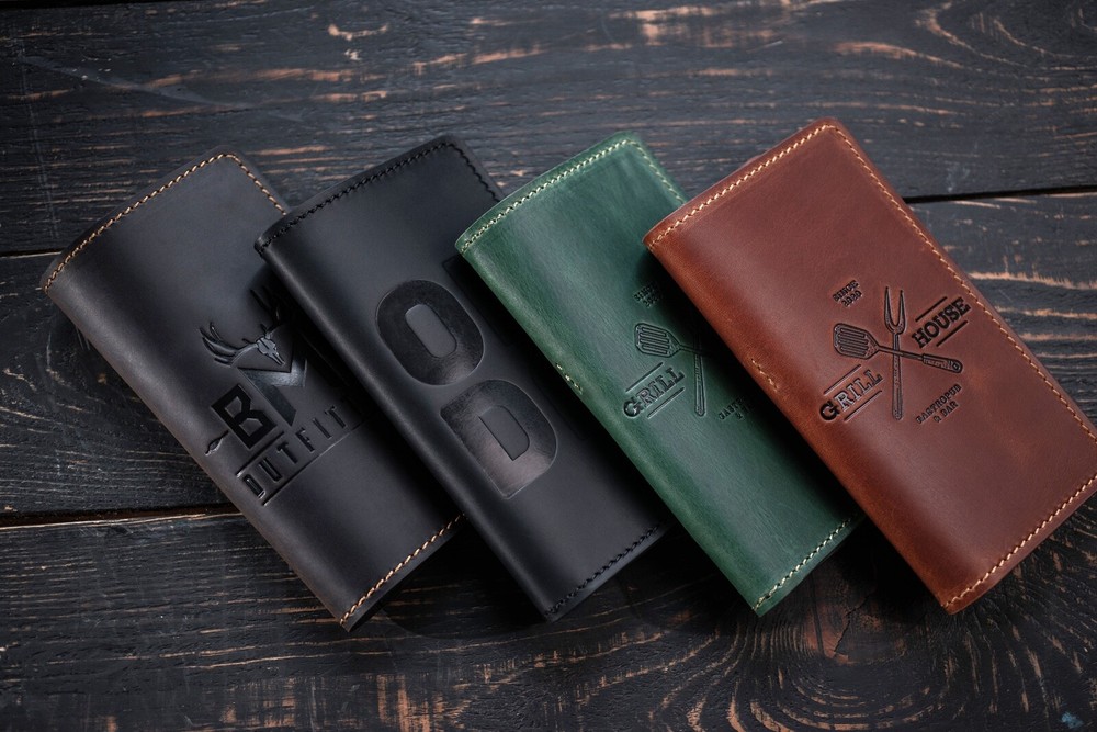 Leather check presenter Restaurant bill holder Guest presenter Check holder