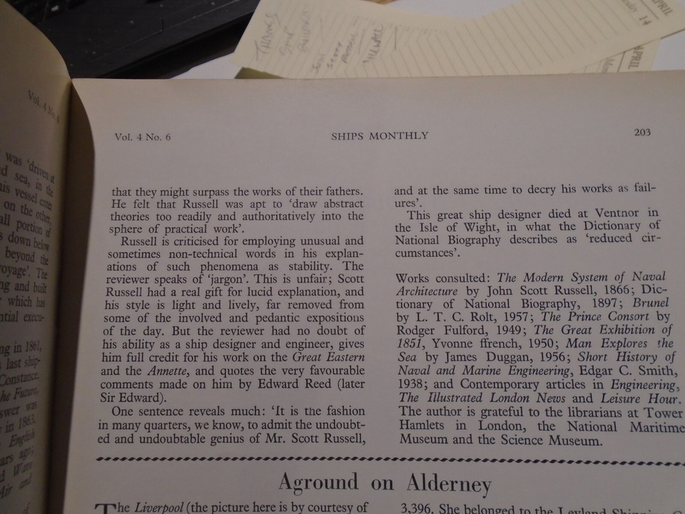 THAMES SHIP BUILDER MILLWALL SCOTT RUSSELL GOOD ARTICLE FROM 1969