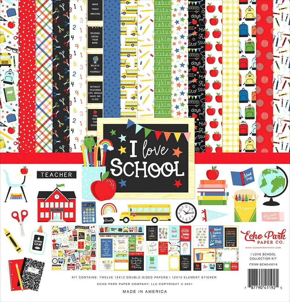 School Learn Ready Teacher Class Study Grade Echo Park Scrapbook 12" Page Kit