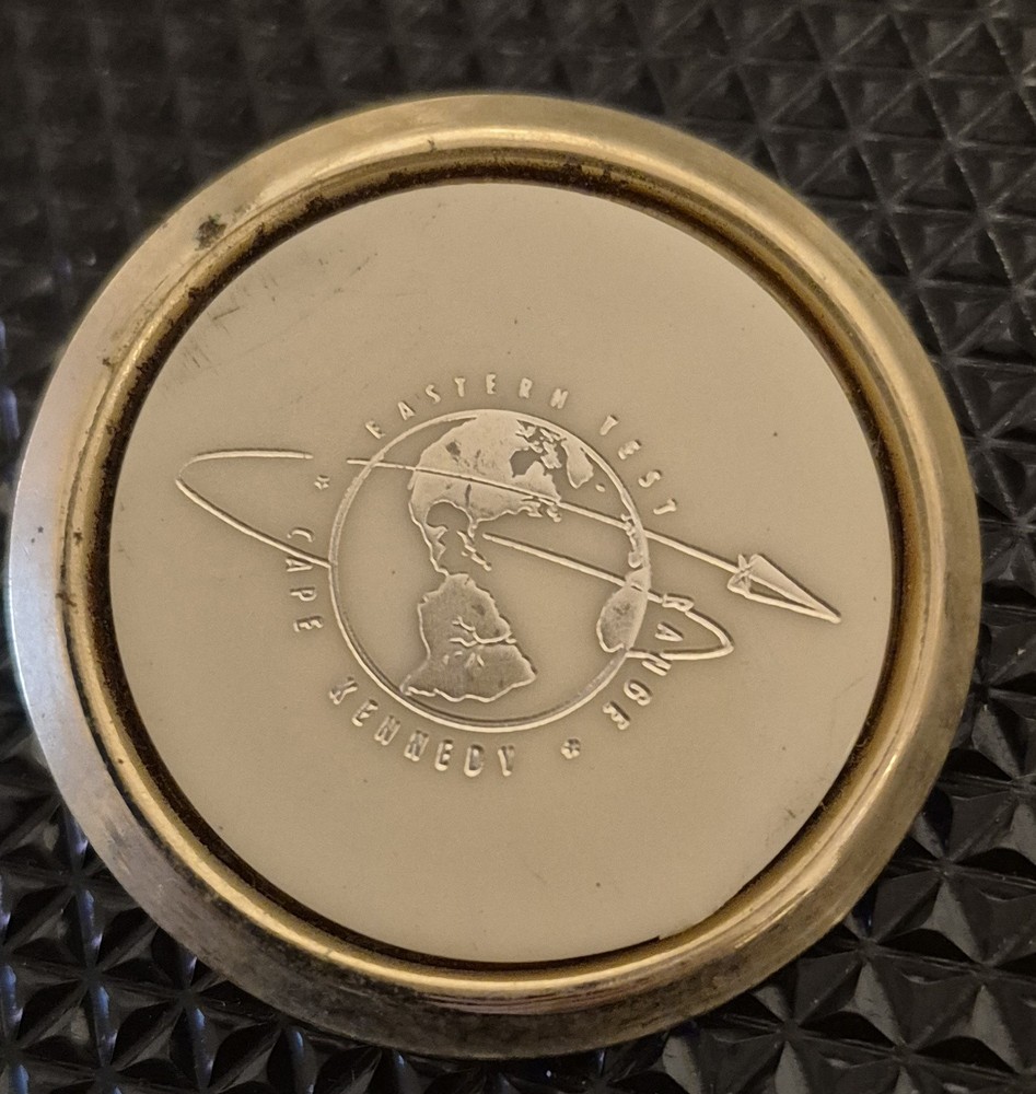 Vintage Cape Kennedy Eastern Test Range commemorative Tie Clip