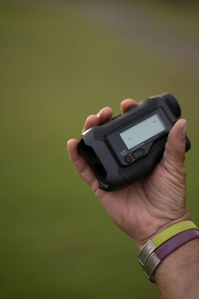ACPOTEL Golf Range Finder with Slope Switch - 750yd External Screen Black