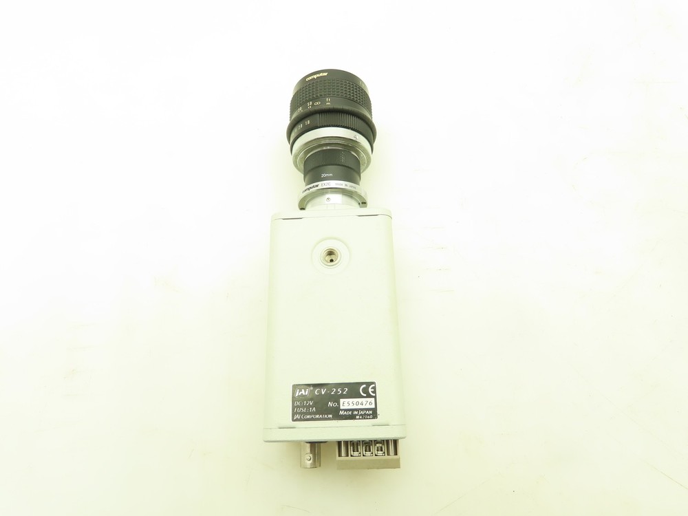 JAI CV-252 CCD Video Camera Sensitive Monochrome Analog 12VDC 50MM Computar
