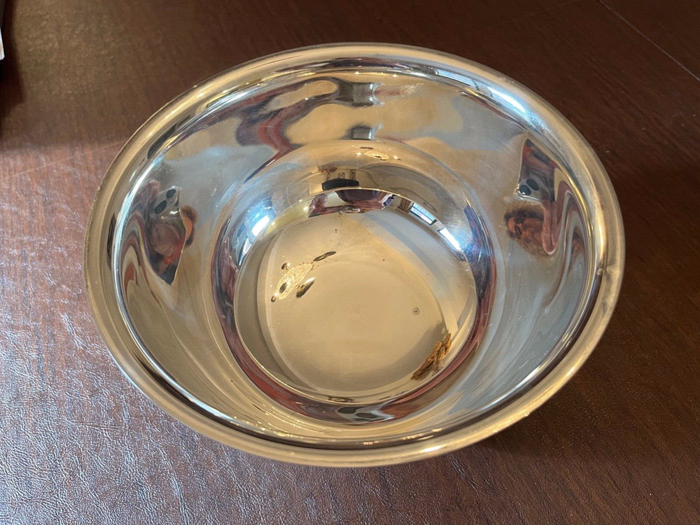 Silver Plated 8" Pedestal Bowl with Pyrex insert-1960's