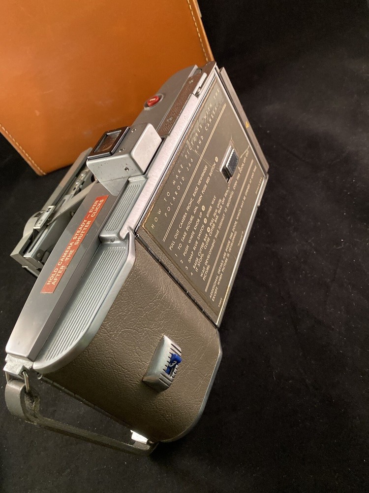 Polaroid Land Camera Model J66 with Case Flash And Adapter-Untested