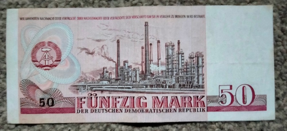 Germany (DDR) 50 Marks Replacement Note 1971 P30ar EF+
