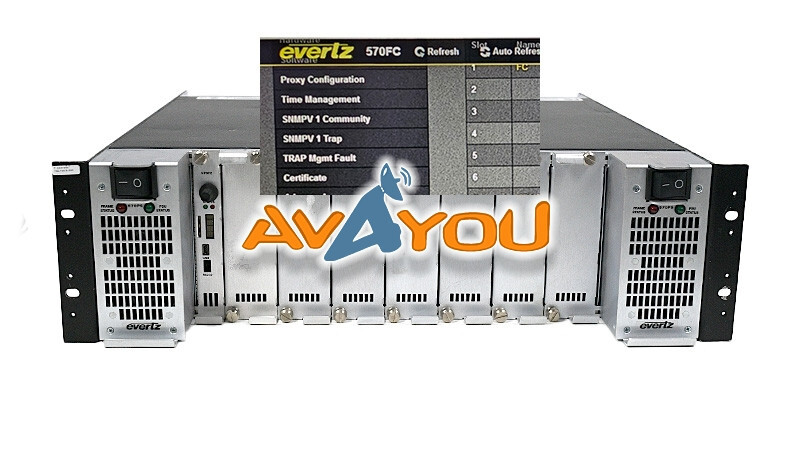 Evertz 570FR 3RU Compact Distribution Frame +570FC Frame Control +57PS +Blanks
