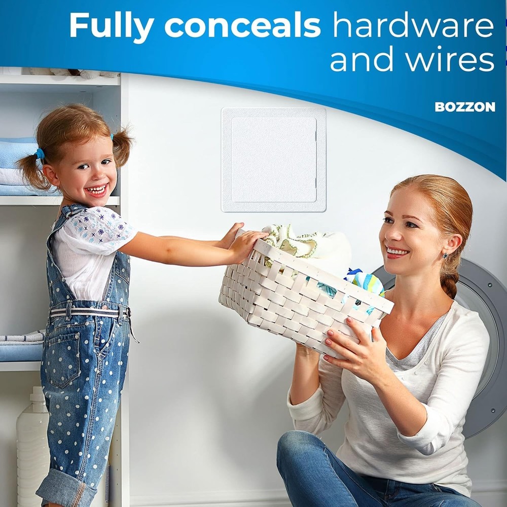 White Impact-Resistant 8x8 Access Panel - Perfect for Plumbing & Electrical