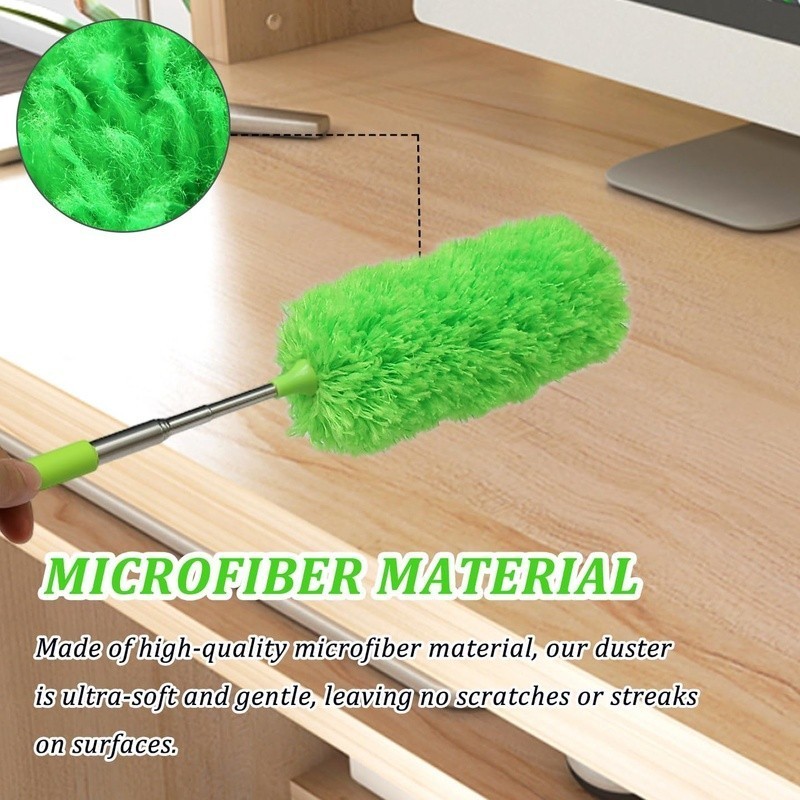 4 Pack Microfiber Duster W/ Extendable Pole Bendable Head Dust Cleaning New