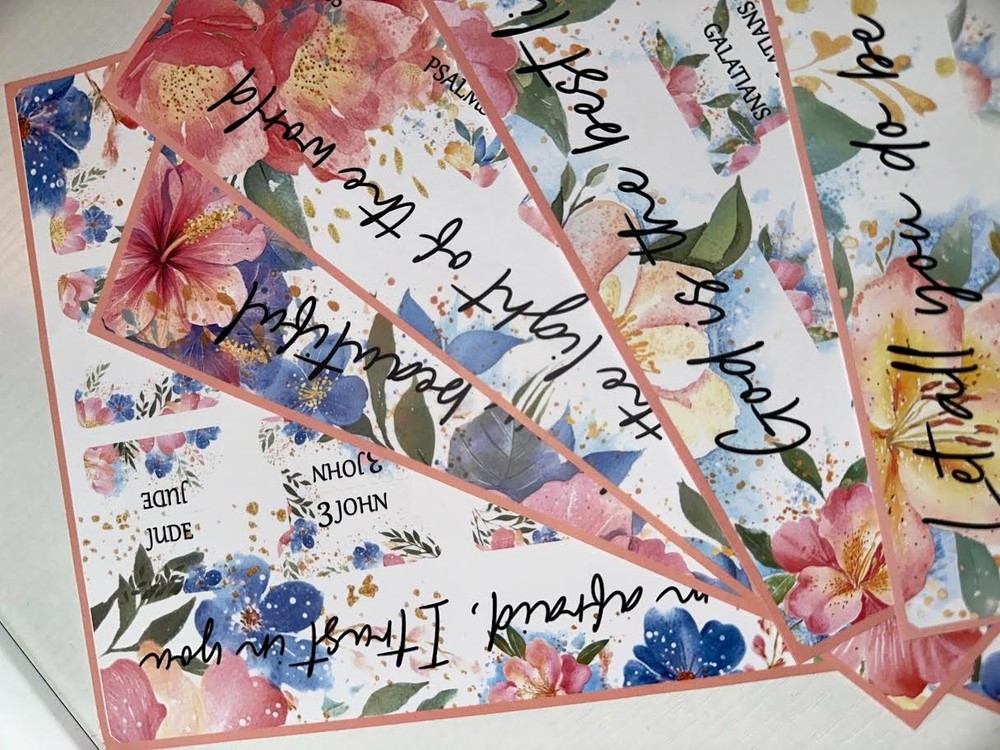 WOMENS BIBLE TABS-FLORAL