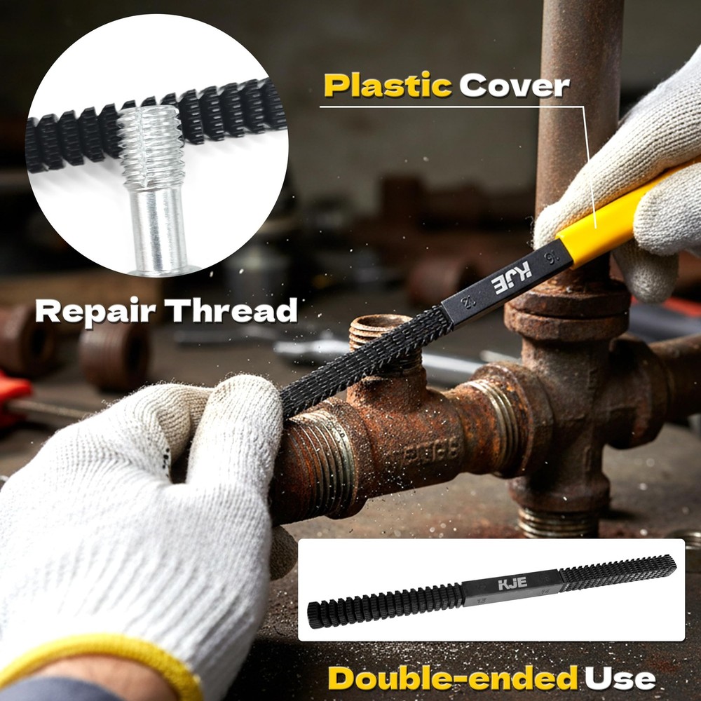 61Pcs Thread Restorer Kit, Rethreading Kit, UNC, UNF Metric Thread Chaser Se...