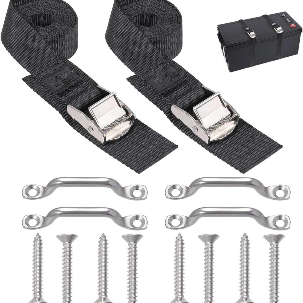 1"x 48" Cooler Tie Down Kit with Non-rust Battery Tie Down Strap Hold Down Kit ╏