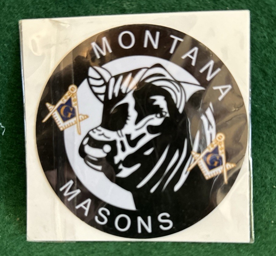 MONTANA MASON Masonic Square & Compass Fridge / Toolbox Magnet