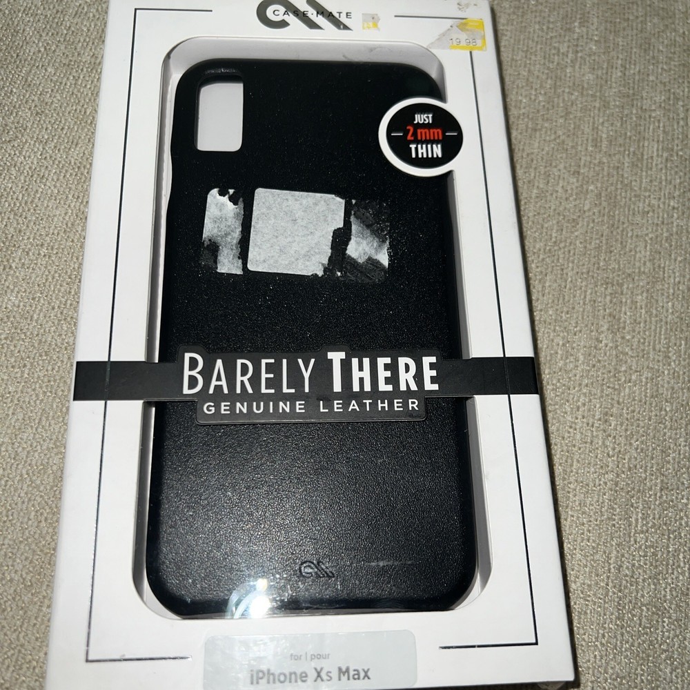 Case-Mate Barely There Genuine Leather - Black IPhone XS Max