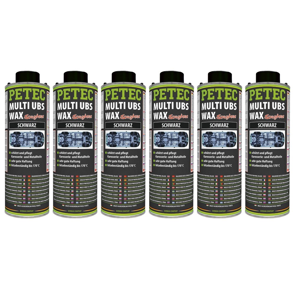 Petec 6x Multi UBS -Wax Schwarz 1L