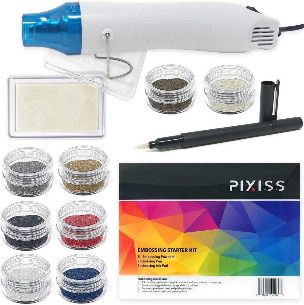 Embossing Kit with Heat Tool Bundle, Embossing Powders, Complete Embossing St...