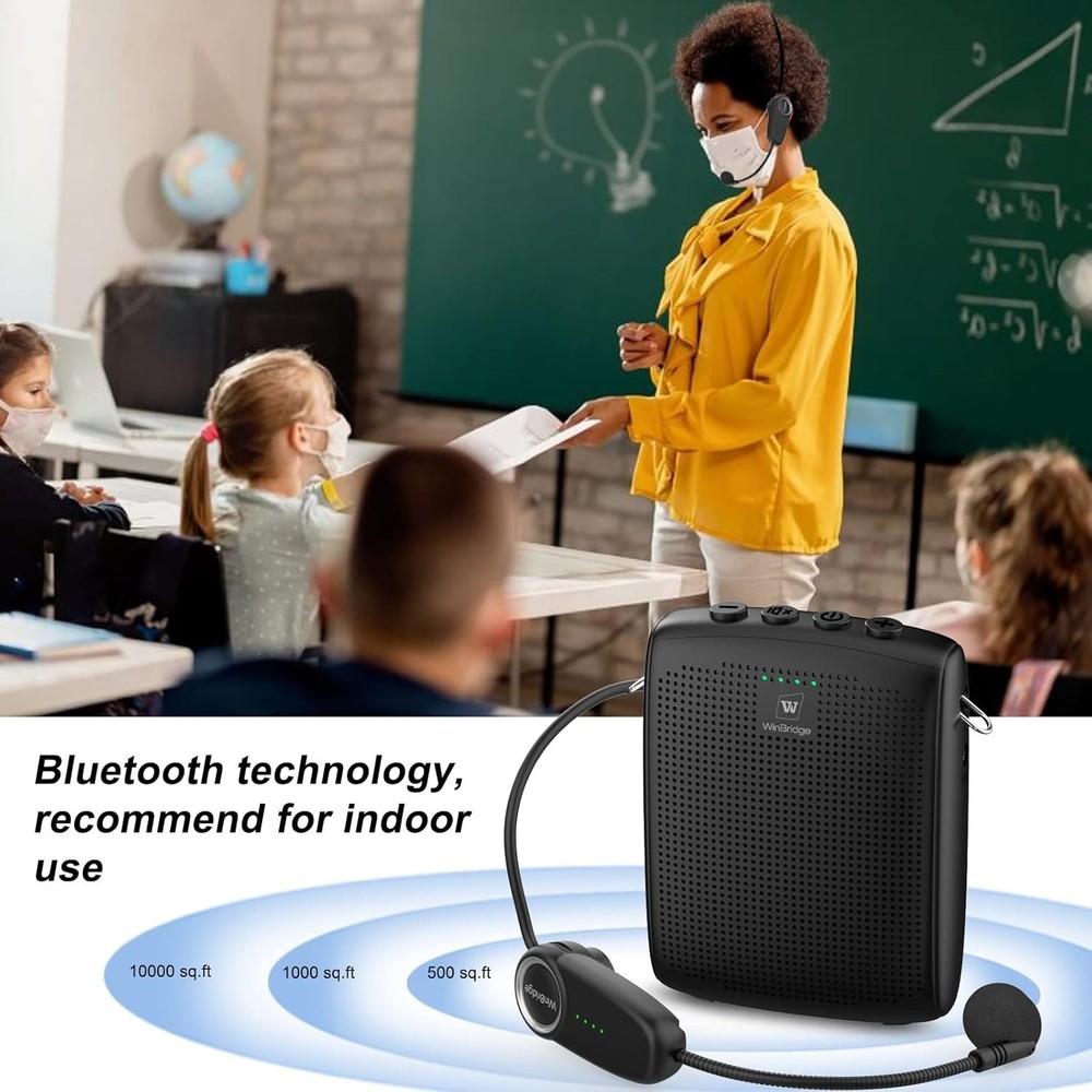 Voice Amplifier with Bluetooth, Portable Speaker and Microphone Set, Wireless...